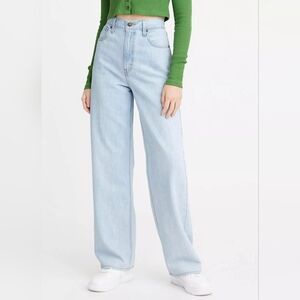 NWT Levi's High Waisted Straight Wide Leg Jeans, Joe Flush Blue, Size 30 X 29